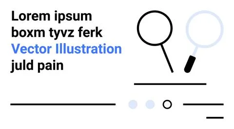 Minimalist Web Design Elements Featuring Search Icons and Placeholder Text Stock Illustration