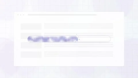 Minimalist Web Page Mockup with Blurred Content on Grid Background Stock Footage 346660627