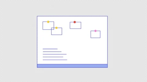 Minimalist Website Elements 2D Animation Alpha Channel Video stock 287244140