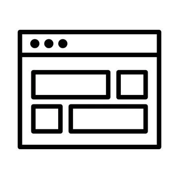 Minimalist website layout mockup with copy space for digital design projects Stock Illustration