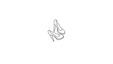 Minimalist wedding ring icon animation loop for bride and groom Stock Footage 342734984