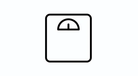 Minimalist weight scale vector icon Stock Illustration