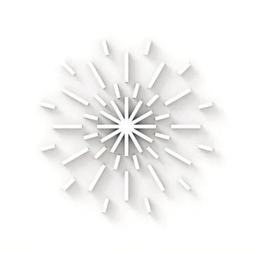 Minimalist White 3D Sun Rays Abstract Background Ilustração Stock