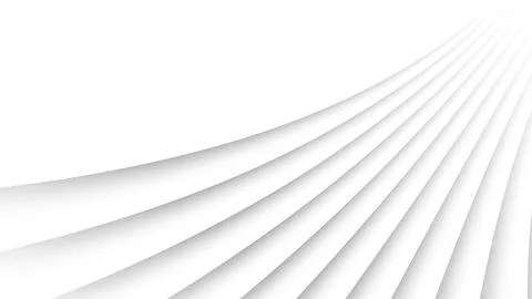 Minimalist white abstract 3d background with curved overlapping layers and .. Stock Illustration