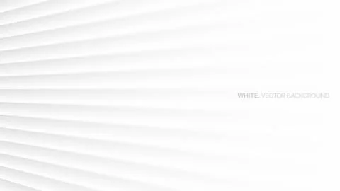 Minimalist White Abstract Background 3D Vector Smooth Perspective Lines Stock Illustration