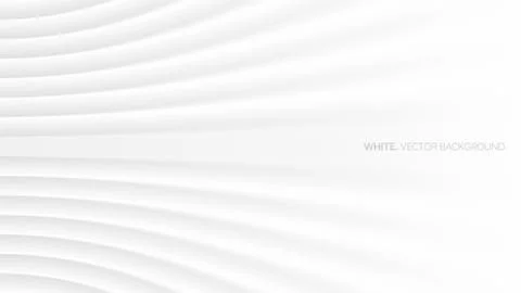 Minimalist White Abstract Background 3D Vector Stock Illustration