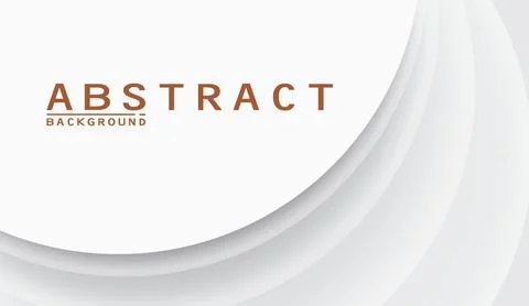 Minimalist white abstract background with curved paper layers and subtle Stock Illustration