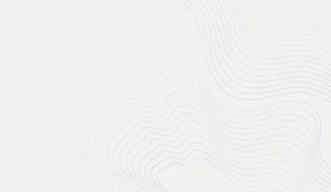 Minimalist white abstract background featuring soft wavy lines in a clean Stock Illustration