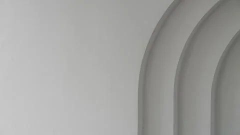 Minimalist White Arched Wall Stock Photos