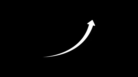 Minimalist white arrow pointing up animation - business financial growth. Video stock 339607679