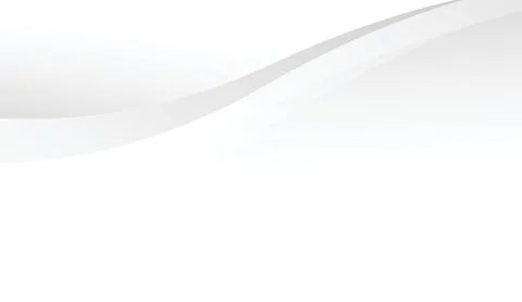 Minimalist white background featuring smooth flowing curves and soft gradients f Stock Illustration