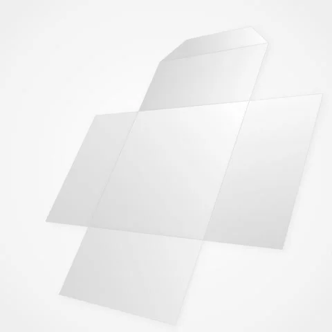 Minimalist White Box Rotating on a Soft Gradient Background - Abstract 3D R.. Stock Footage 346283041