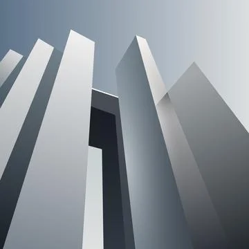 Minimalist white building background. Ilustración de archivo