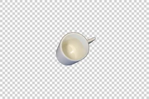 Minimalist white ceramic mug with a simple handle Stock Photos