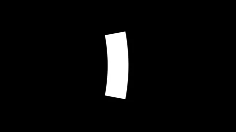 Minimalist white circle animation morphing into arc shape on black background Stock-Footage 337805133