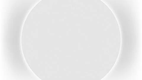 Minimalist white circle background with soft glowing halo and subtle gray g.. Stock-Illustration