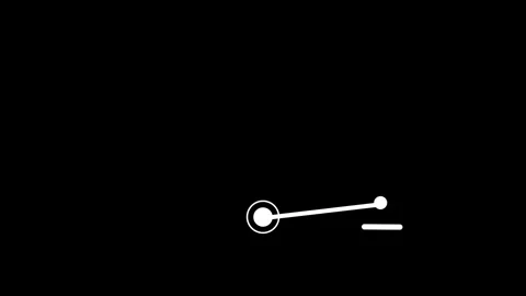 Minimalist white circle connecting line and dot on black background abstrac.. Stock Footage 337958814