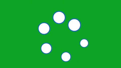 Minimalist white circle loading animation on green screen background for video Stock Footage 331301337