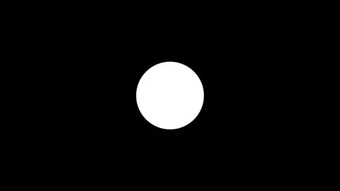 Minimalist white circle pulsating on black background in dynamic loop motio.. 動画素材 335023149
