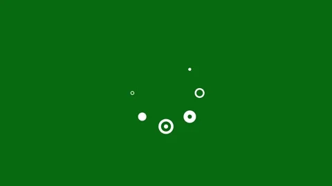 Minimalist white circle ring accent animation on green screen Stock Footage 344033358