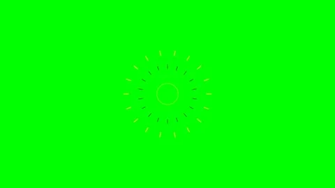Minimalist white circular geometric pattern on a vibrant green background Stock Footage 340263258