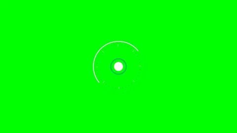 Minimalist white circular loading progress bar icon on bright green backgroun Stock Footage 340902769