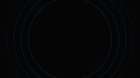 Minimalist white circular outline centered on a solid black background 库存影片 335117561