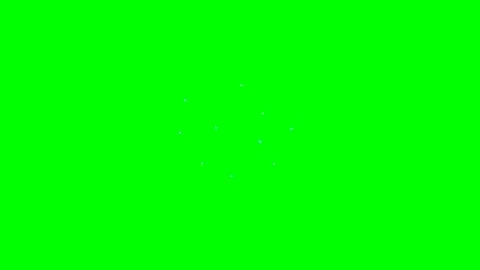 Minimalist white circular pattern isolated on a vibrant bright green backgrou Vídeo Stock 340905206