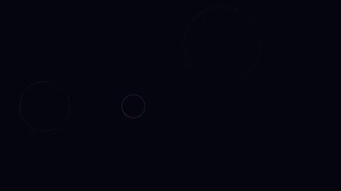 Minimalist white circular shape centered against a deep black background Vidéo 335149825