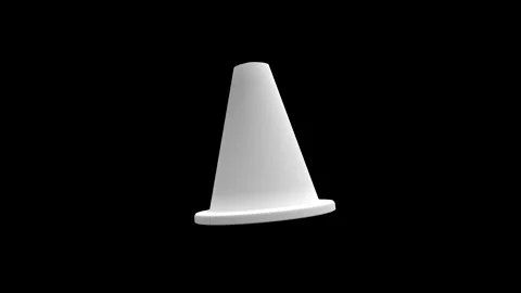 Minimalist White Cone on Black Background Representing Simplicity and Balance 스톡 동영상 341921700