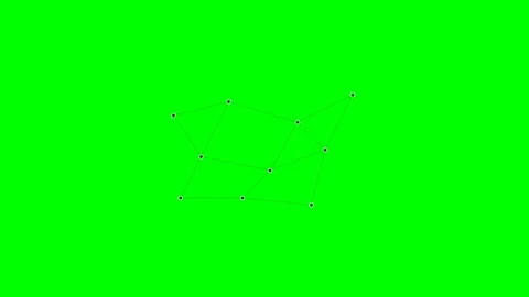 Minimalist white constellation diagram on a solid bright green background Stock Footage 340903014