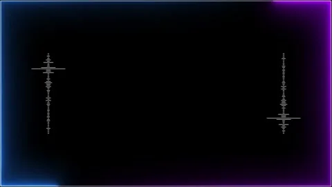 Minimalist white digital audio waveform loop - neon blue and purple glowing. Stock-Footage 339607771