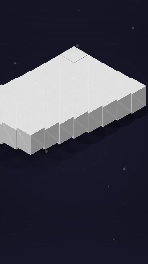 Minimalist white geometric platform stage template background mockup view Stock Footage 345497885