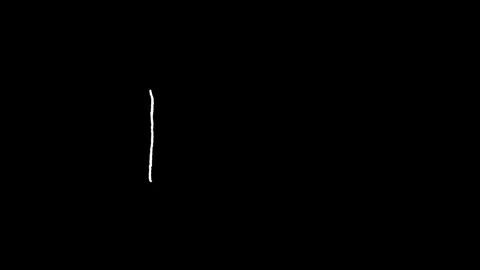 Minimalist white hand drawn corner angle shape isolated on a solid black ba.. Stock Footage 333782849