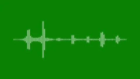 Minimalist white line audio wave visualization, 4K sound waveform frequency.. Stock-Footage 346164309