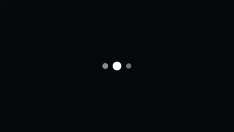Minimalist White Loading Dots on Black Background 库存影片 342989772