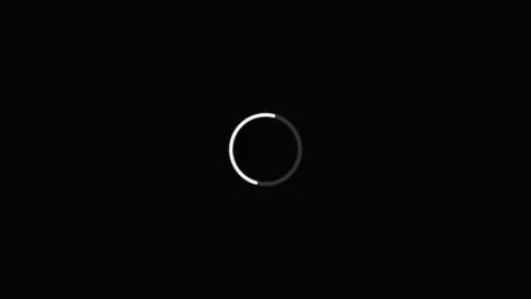 Minimalist White Loading Ring Screen Perfect Loop Stock Footage 340925842