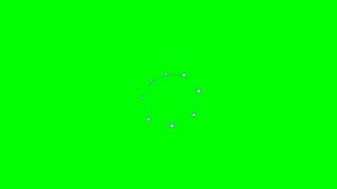 Minimalist white loading spinner animation on a vibrant green screen backgrou 스톡 동영상 340263391