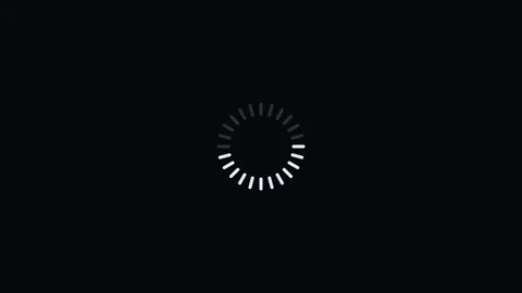 Minimalist White Loading Spinner on Black Background Vídeos de archivo 342989791
