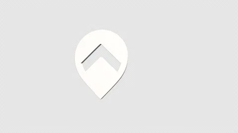 Minimalist White Map Marker Icon with Upward Arrow Animation 스톡 동영상 347006690