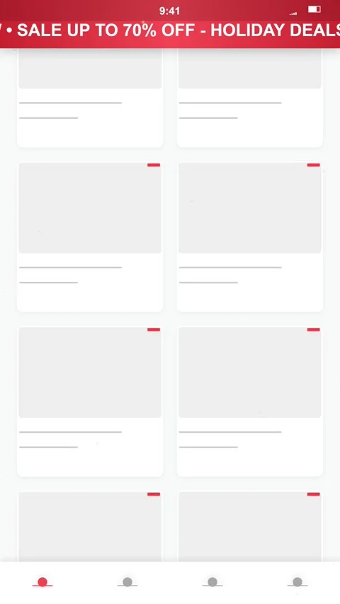 Minimalist white mockup layout featuring placeholder content blocks for mod.. Stock Footage 344942134