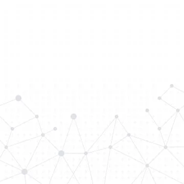 Minimalist white network connection lines and dots with copy space. Stock Illustration