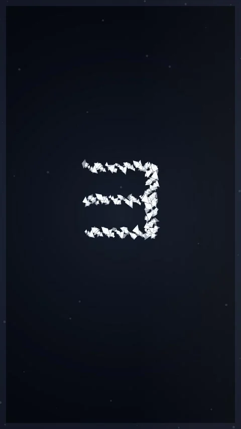 Minimalist white number five graphic on dark background for count or sequen.. Stock Footage 344936716