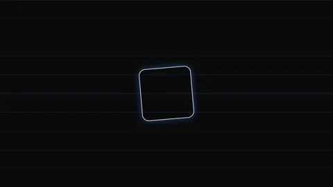 A minimalist white outline of a square diamond shape on a deep black backgrou Stock-Footage 339616489