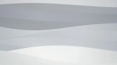 Minimalist white paper waves drift in a seamless loop Stock Footage 341856445