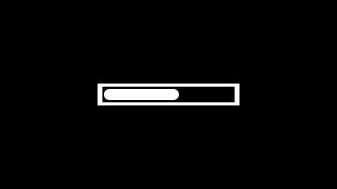 Minimalist white progress bar animation loading process on simple black bac.. Video stock 337805431