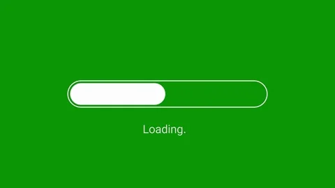 Minimalist white progress bar animation with loading text on green screen 動画素材 346824452