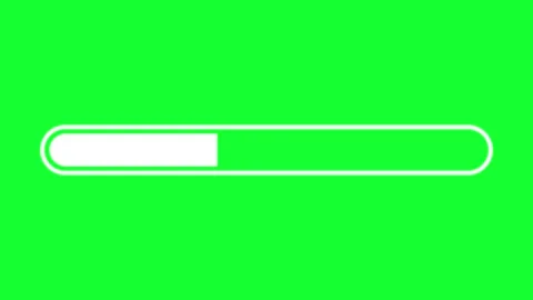 Minimalist white progress loading bar animation on green screen background... Stock Footage 340799373