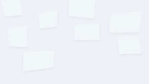 Minimalist white rectangular shapes arranged on a clean white background Video stock 335117948