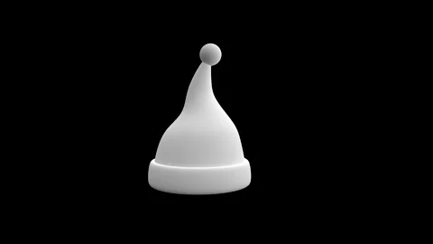 Minimalist White Santa Hat on Black Background for Festive Holiday Design I.. Video stock 341921385